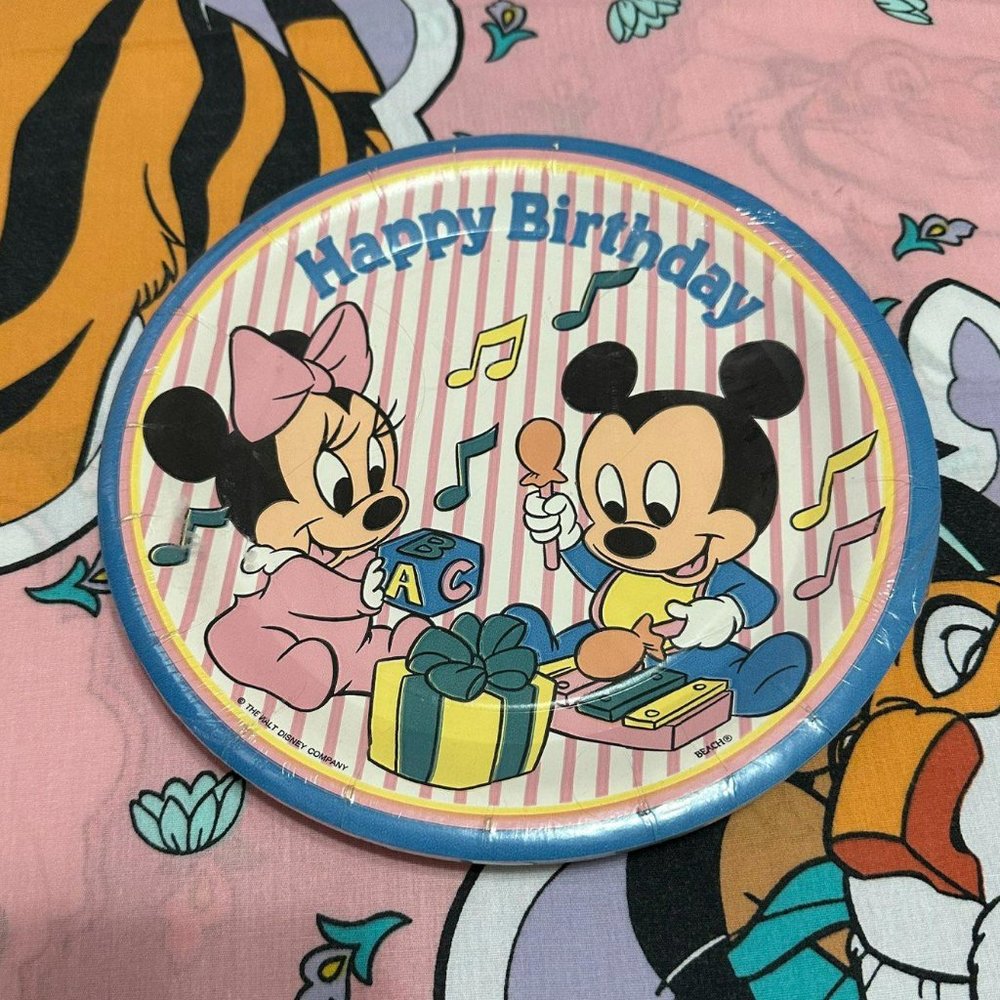 80's VINTAGE DISNEY BABIES‎ PARTY PLATES (8PCS)